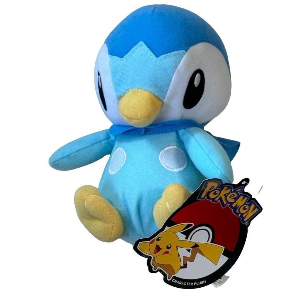 Pokémon 2017 Toy Factory Piplup 7" Character Plush Stuffed Animal Toy W Tags